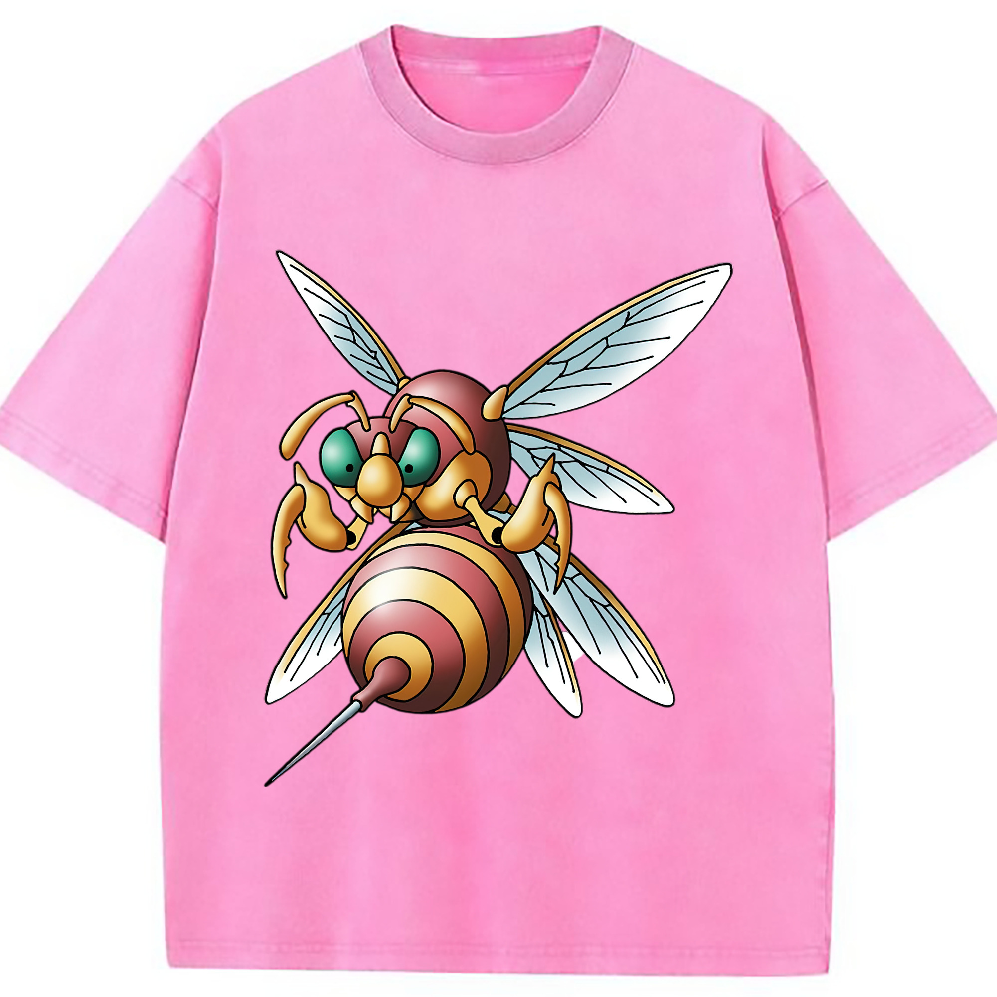 （画像用） ドラゴンクエスト Doragon Kuesuto Dragon Quest 綿100% ヴィンテージ風 半袖Tシャツ（フロントプリント）